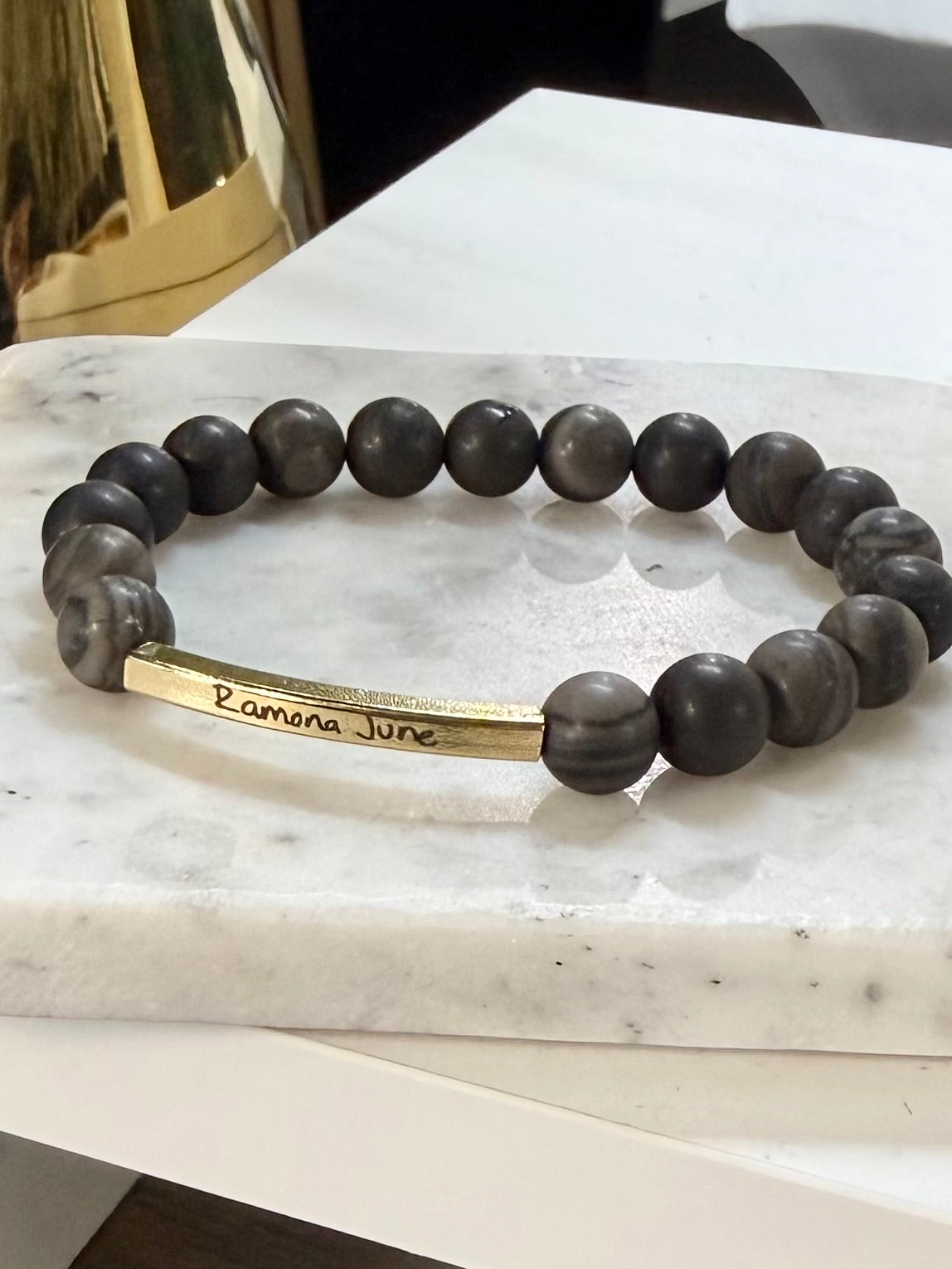 Handwriting Beaded Bracelet