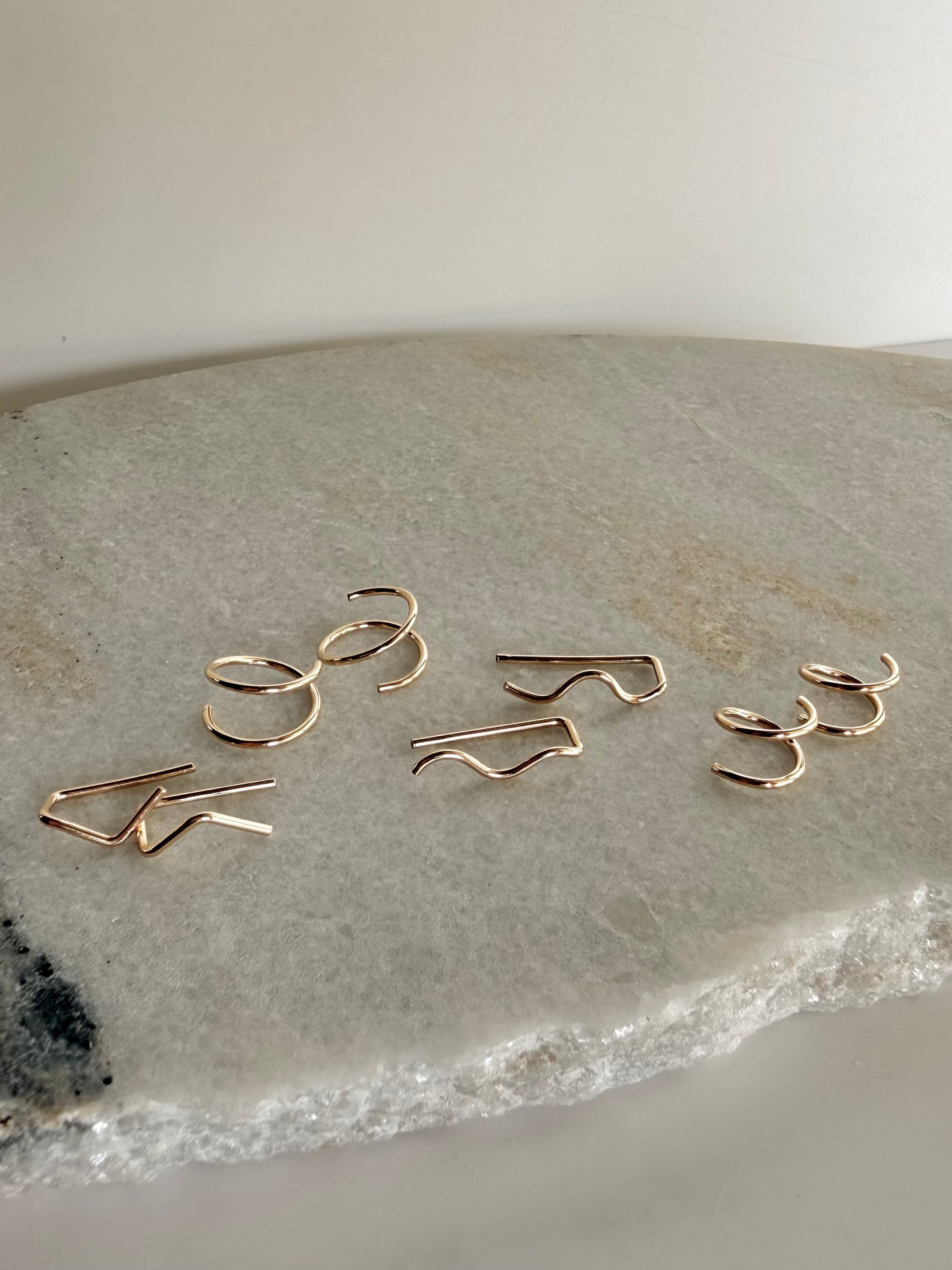 Faux Double Piercing Hoops