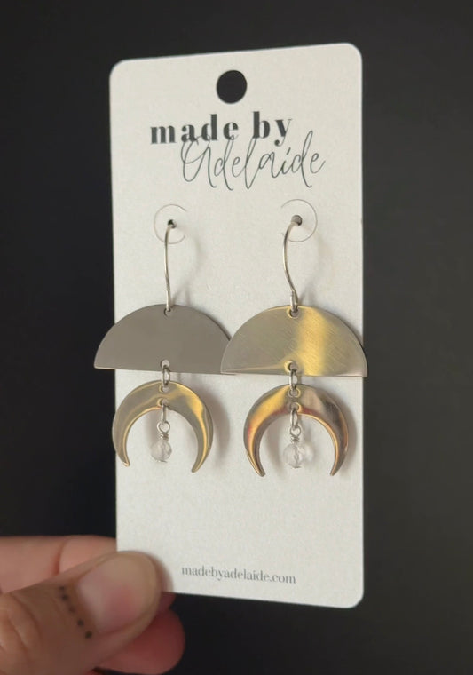 Clear Quartz Dangle Earrings