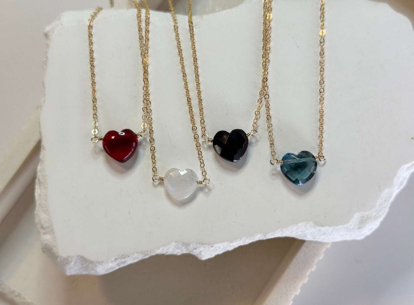 Blue Topaz Heart Necklace