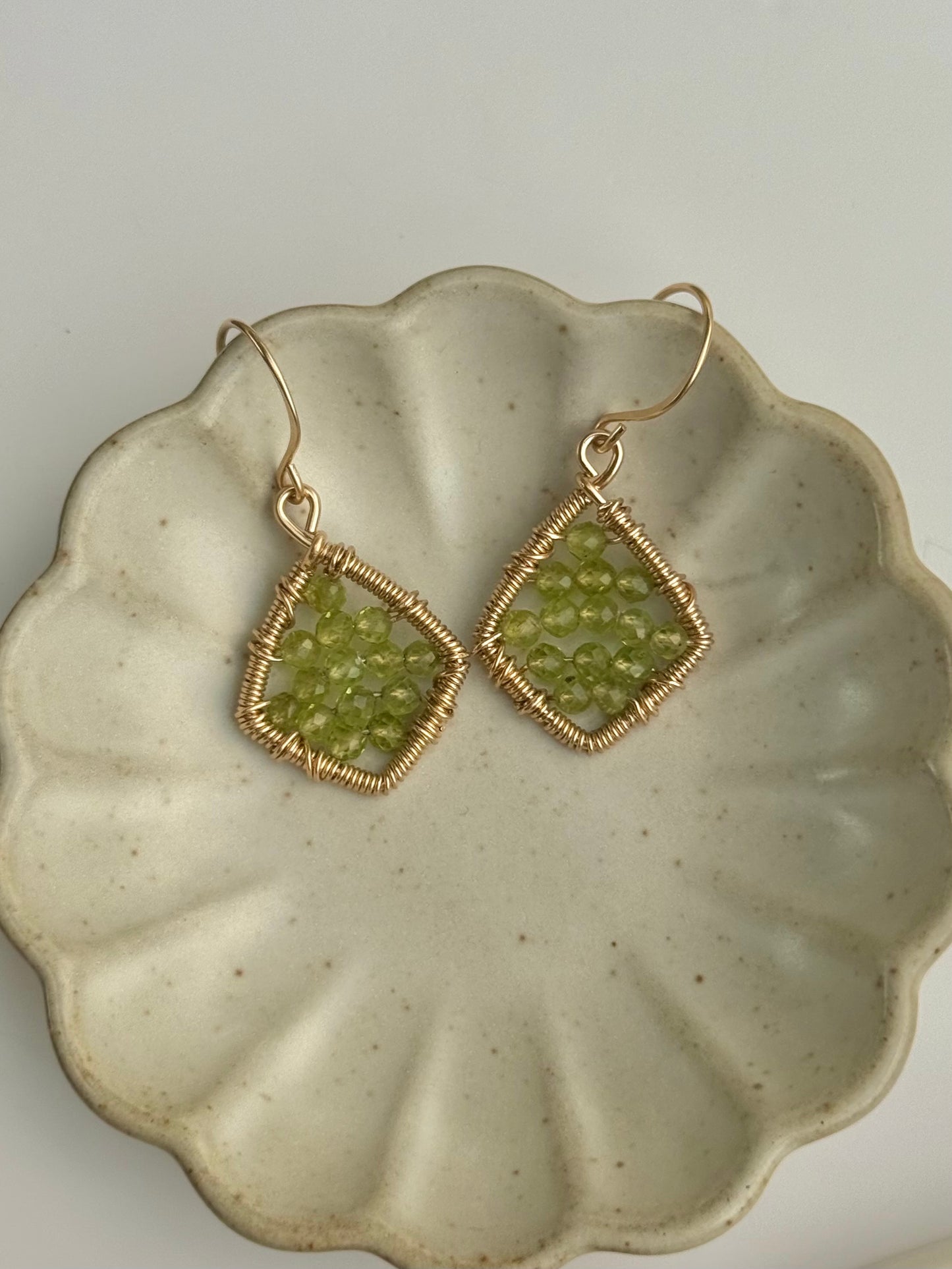 Peridot Kite Earrings