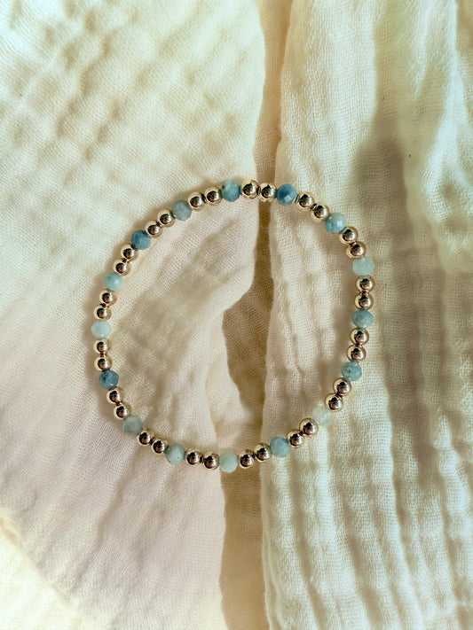 Aquamarine Bracelet - March Birthstone