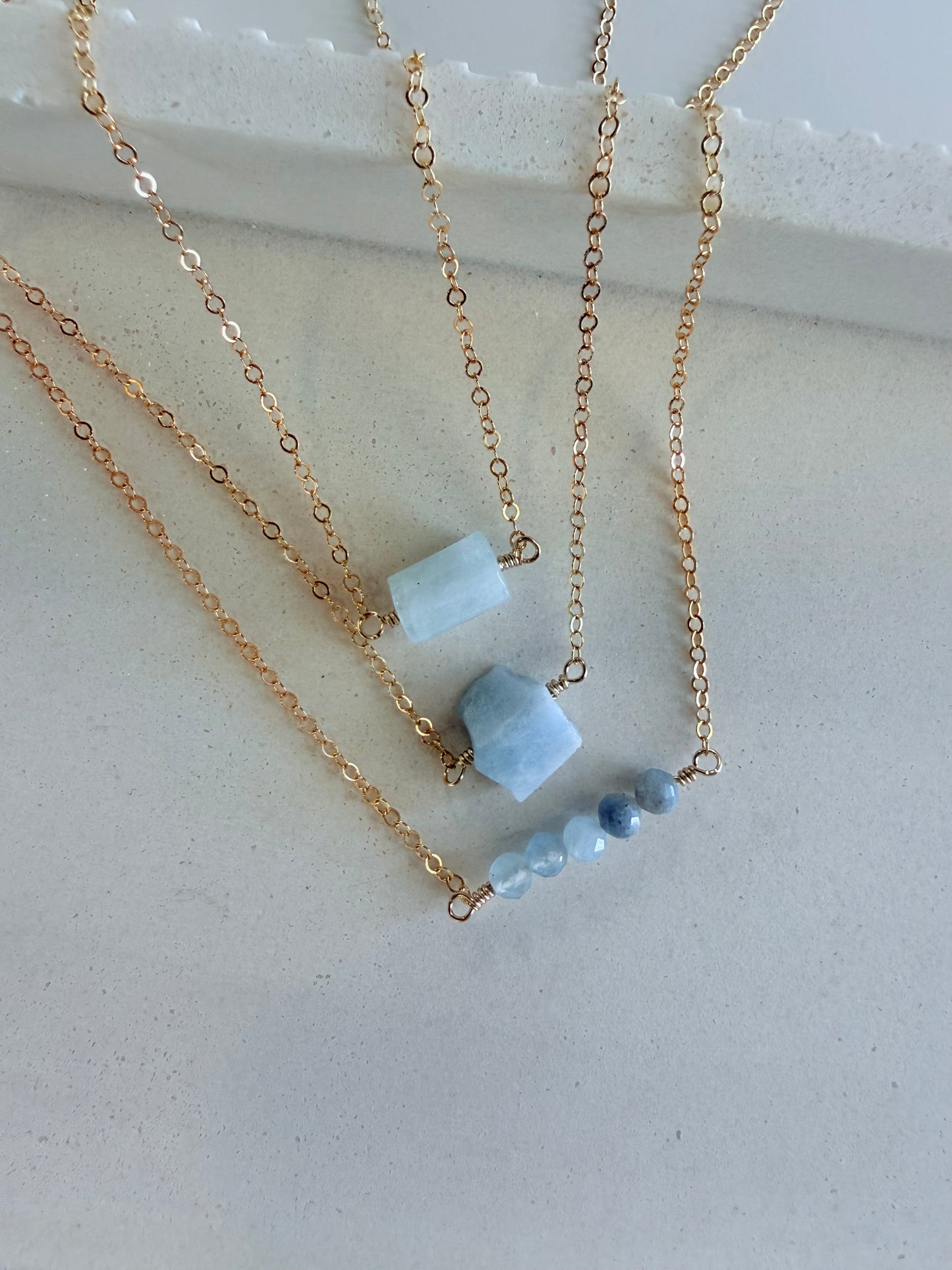 Raw Aquamarine Necklace