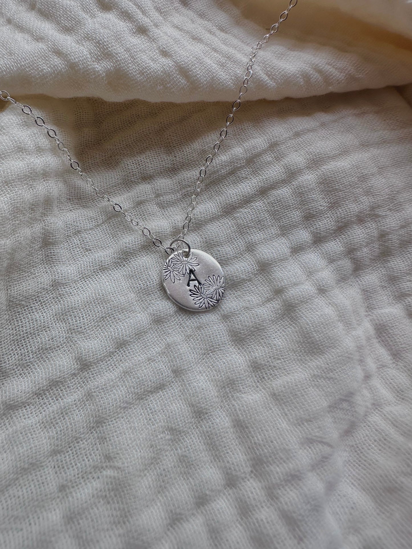 Daisy Initial Necklace