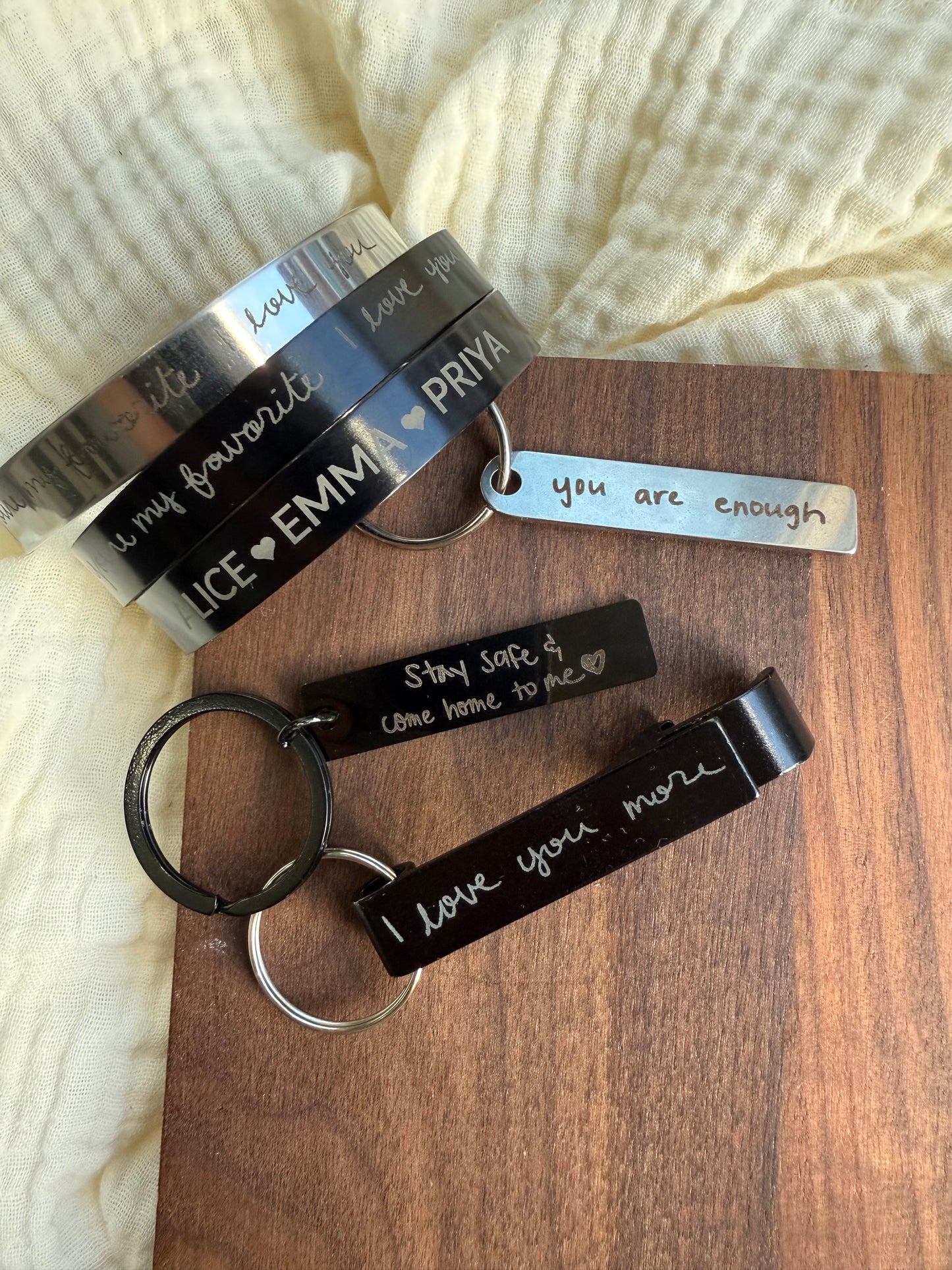 Handwriting Personalized Cuff