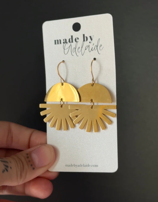 Geometric Gold Earrings