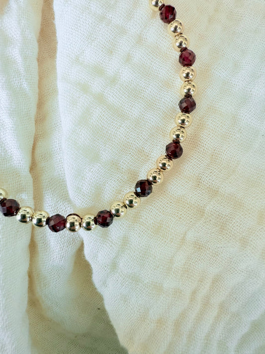 Garnet Bracelet - January Birthstone