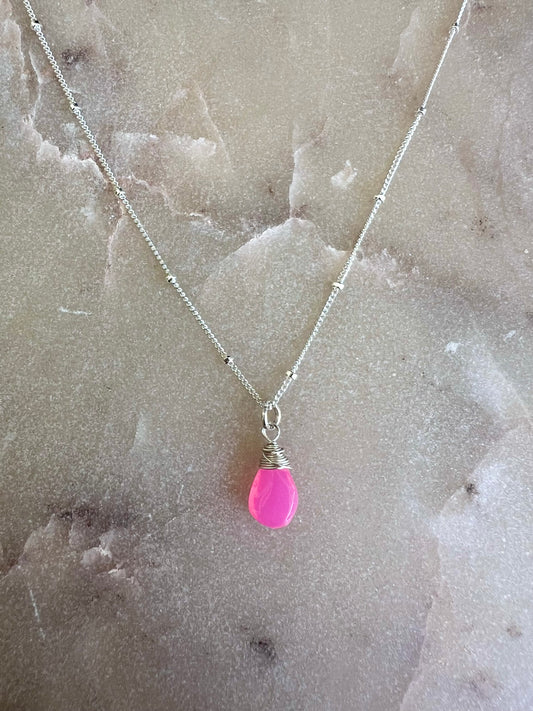 Pink Opal Satellite Necklace