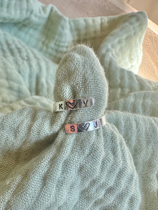 Double Name Wrap Ring