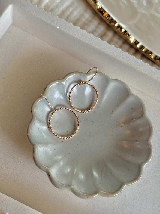 Circle Twist Hoops