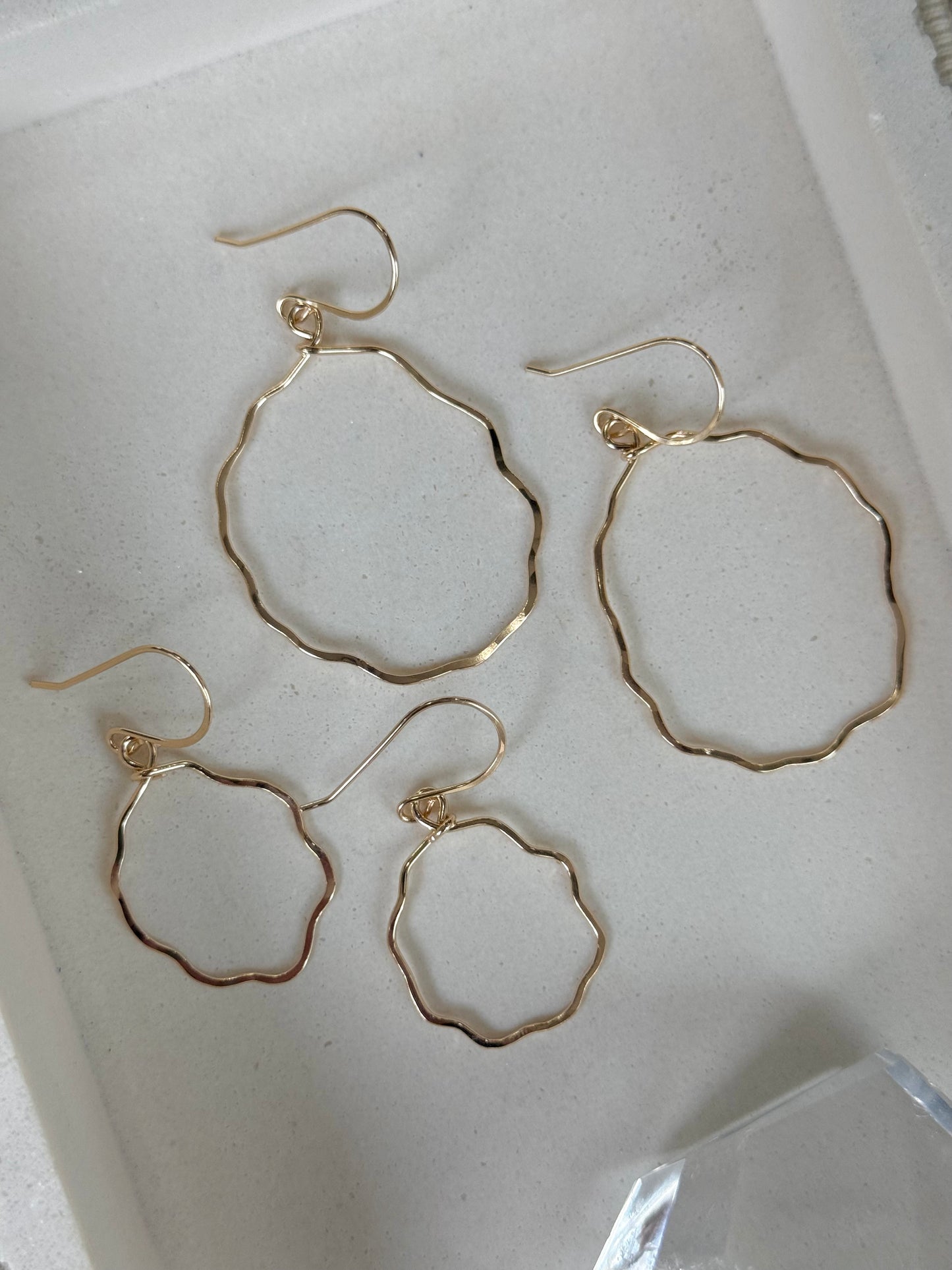 Squiggle Uneven Hoop Earrings