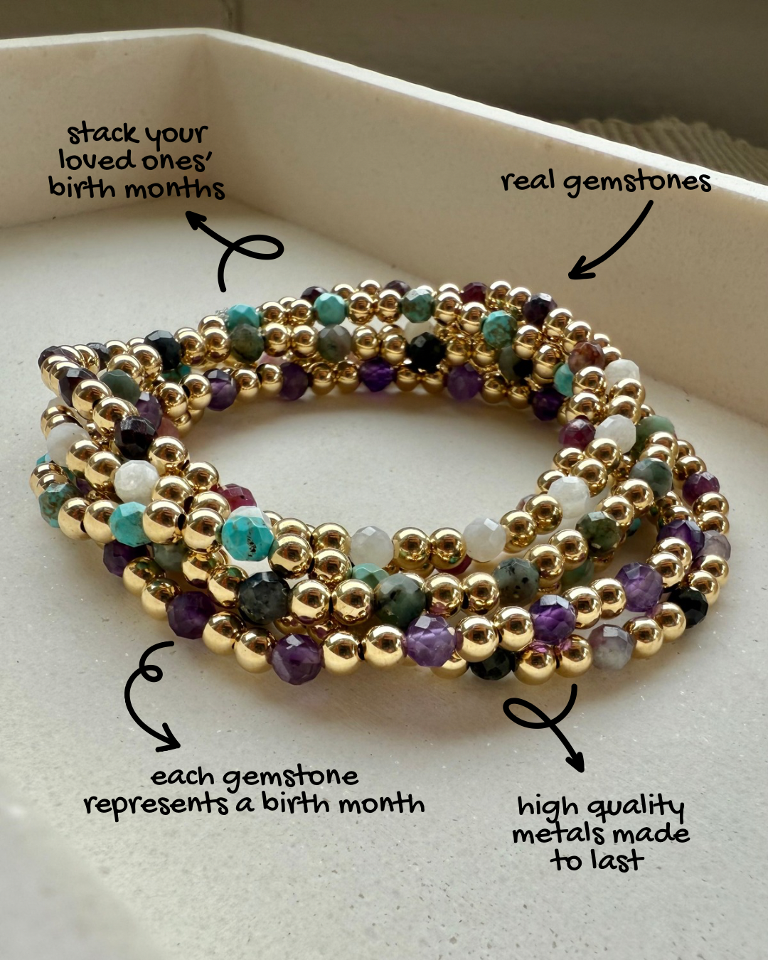 Mommy + Mini Matching Birthstone Bracelet