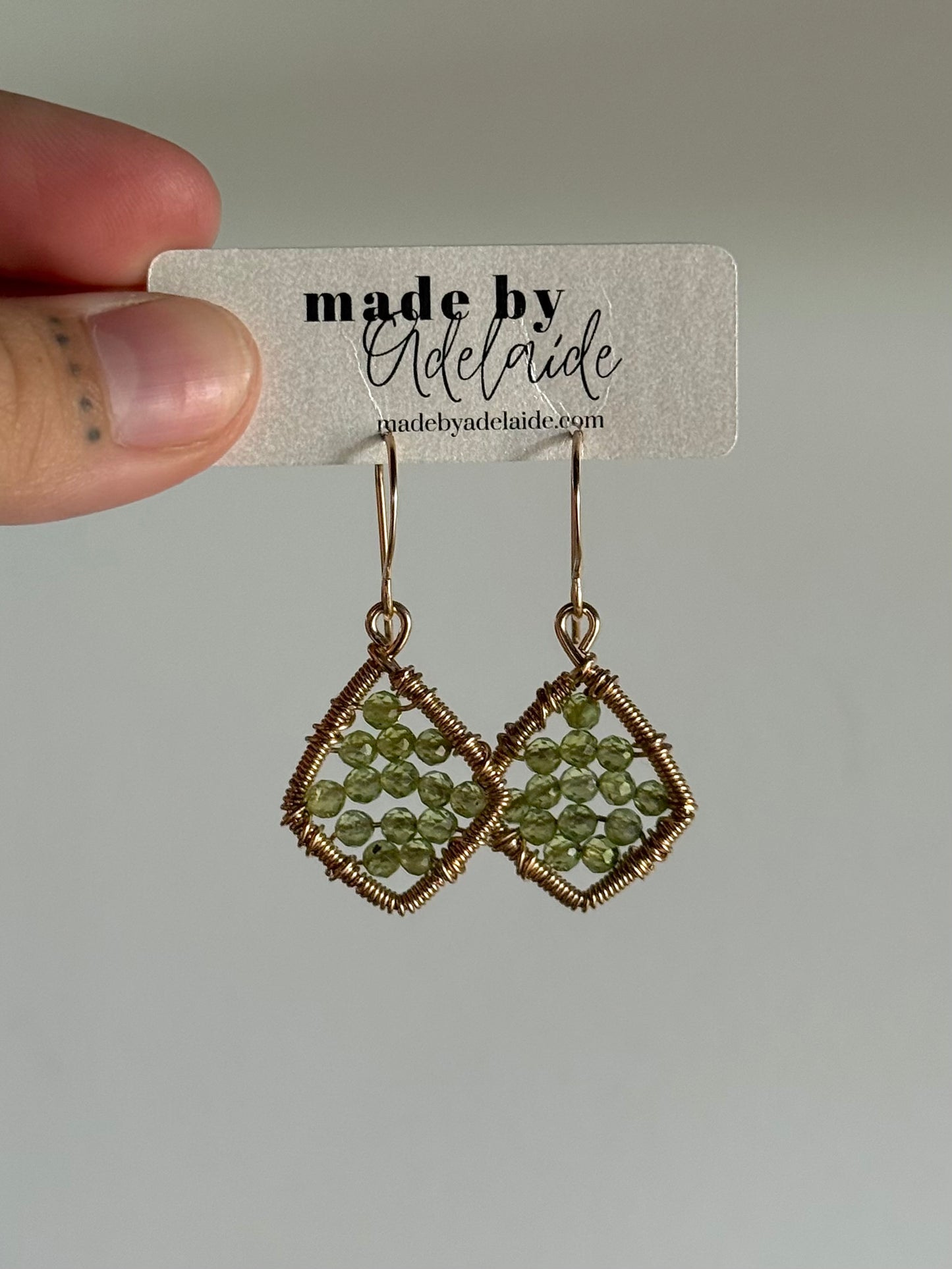 Peridot Kite Earrings