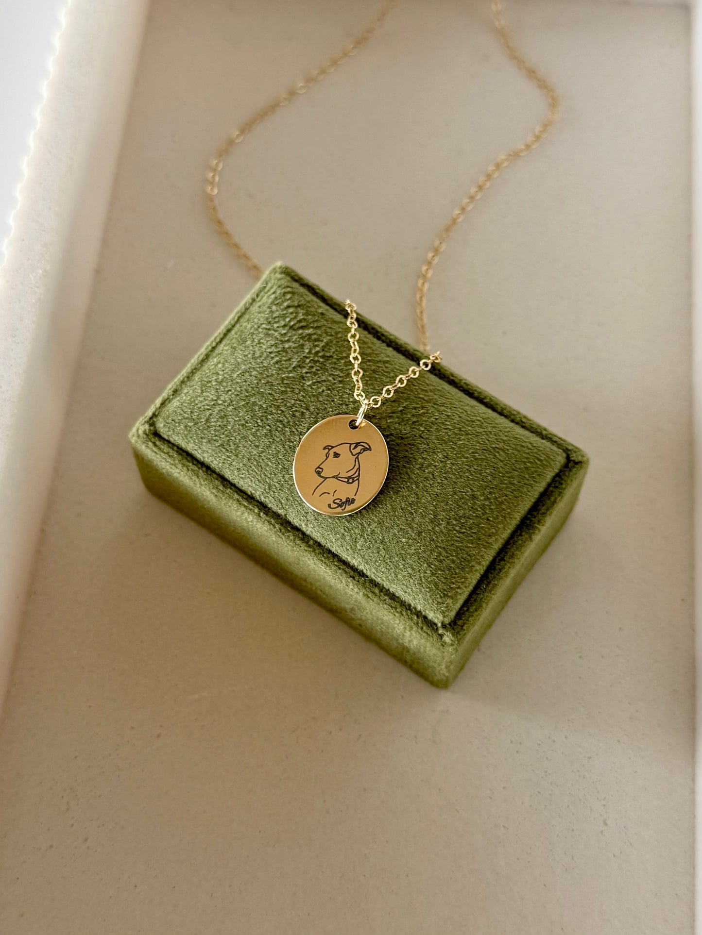 Pet Portrait Engraved Necklace