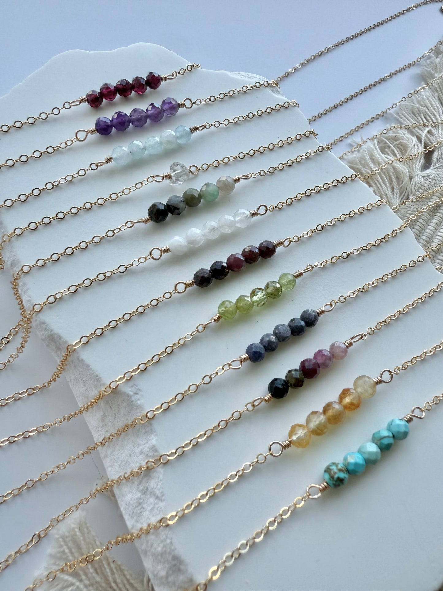 Birthstone Bar Necklace