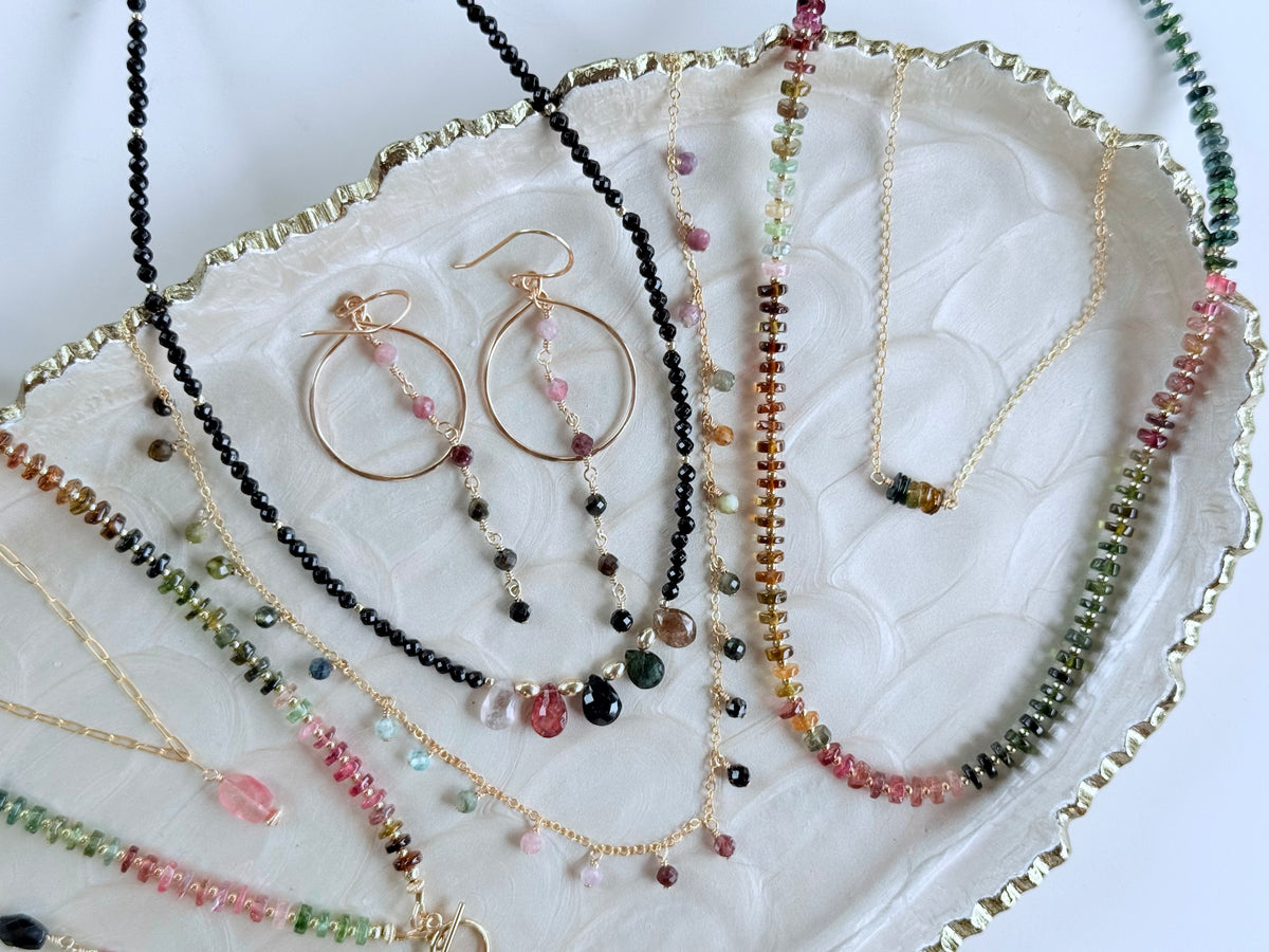 Black Spinel + Tourmaline Necklace