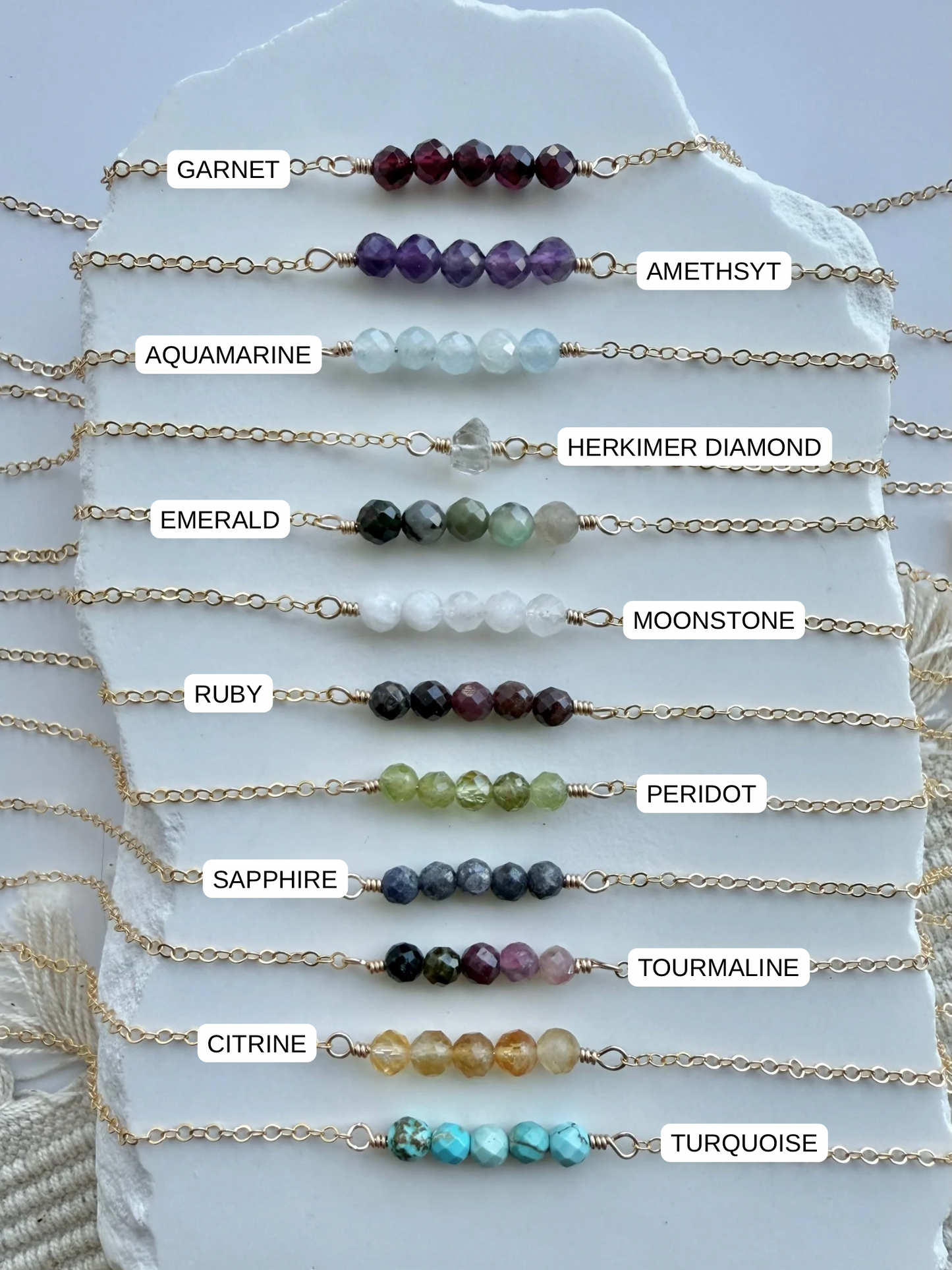 Birthstone Bar Necklace