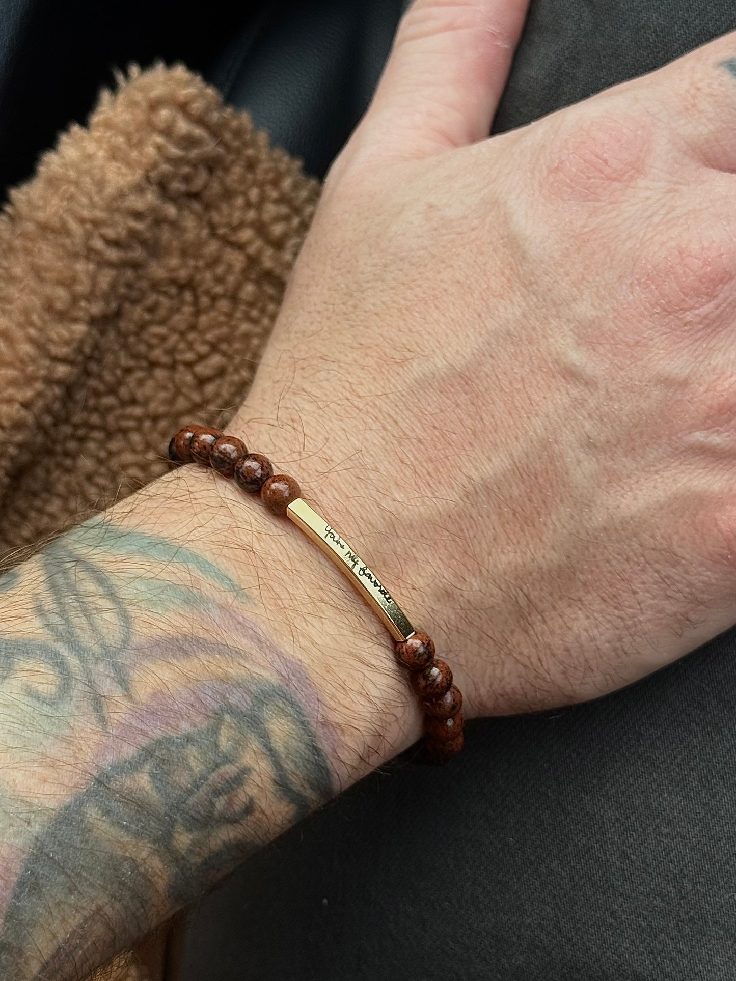 Handwriting Beaded Bracelet