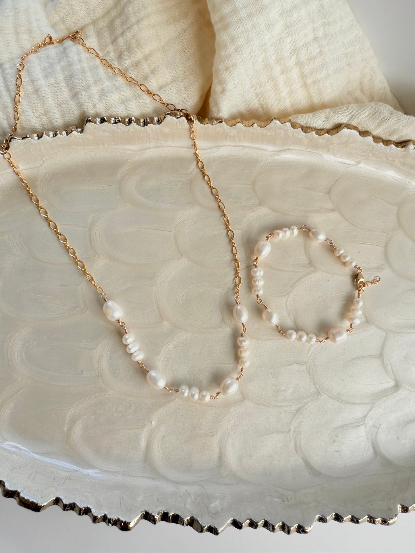 Freshwater Pearl Cascade Bracelet