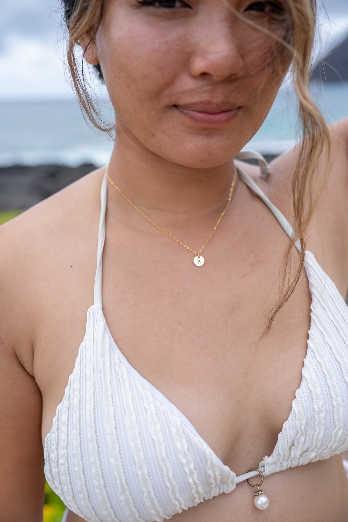 Hand-Stamped Initial Necklace