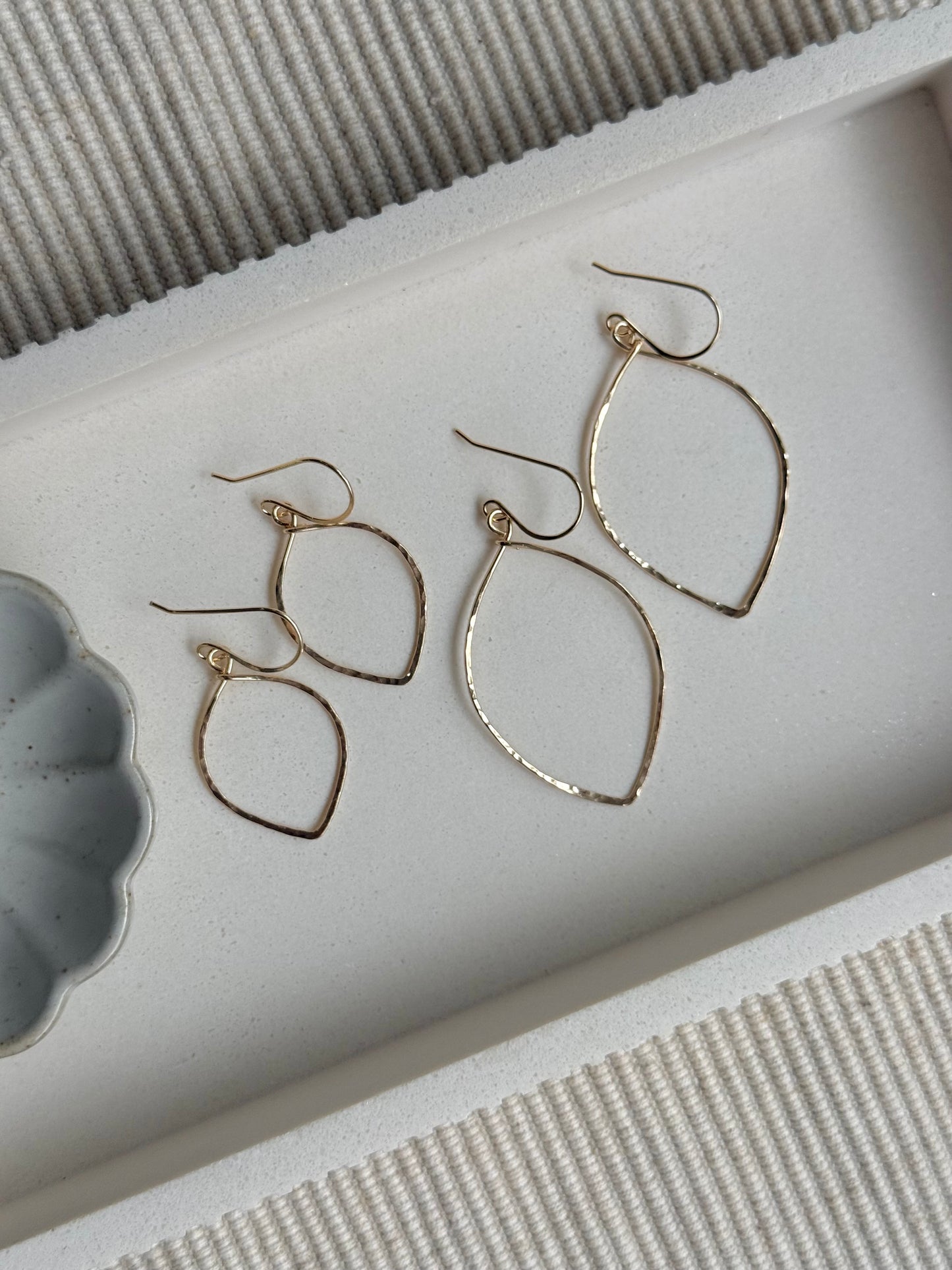 Petal Hammered Hoops