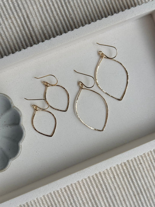 Petal Hammered Hoops