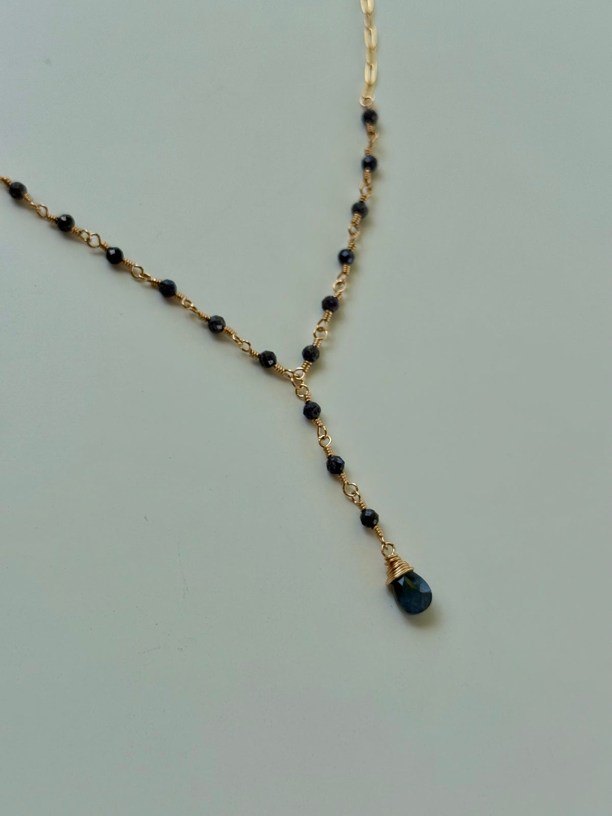 Sapphire Lariat Necklace