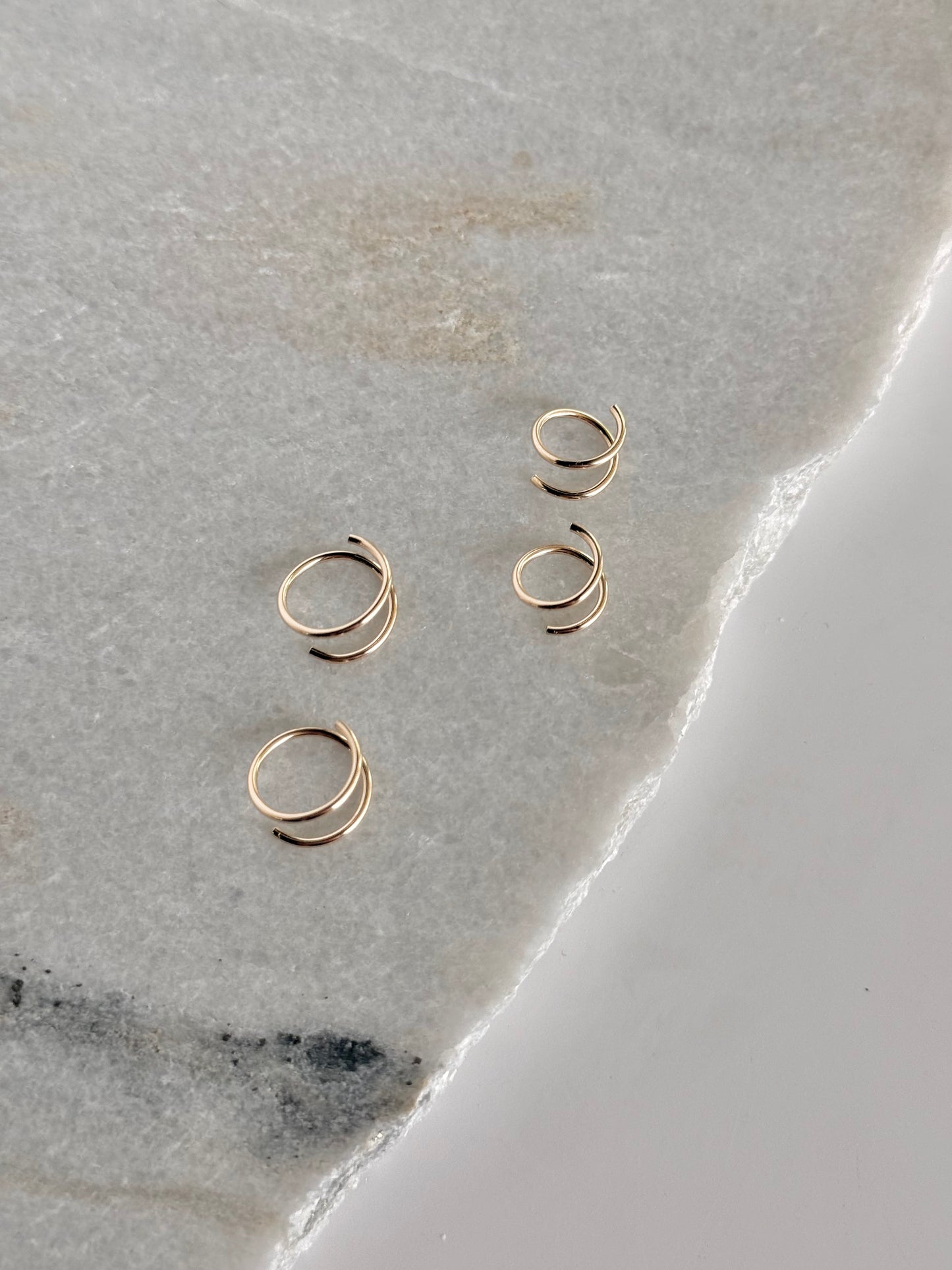 Faux Double Piercing Hoops