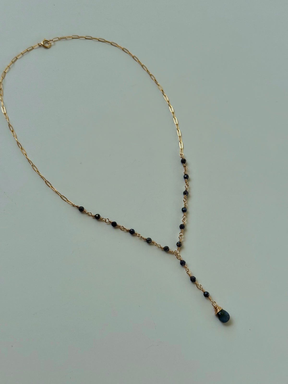 Sapphire Lariat Necklace