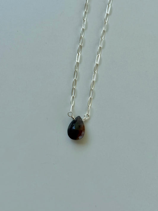 Sapphire Drop Necklace