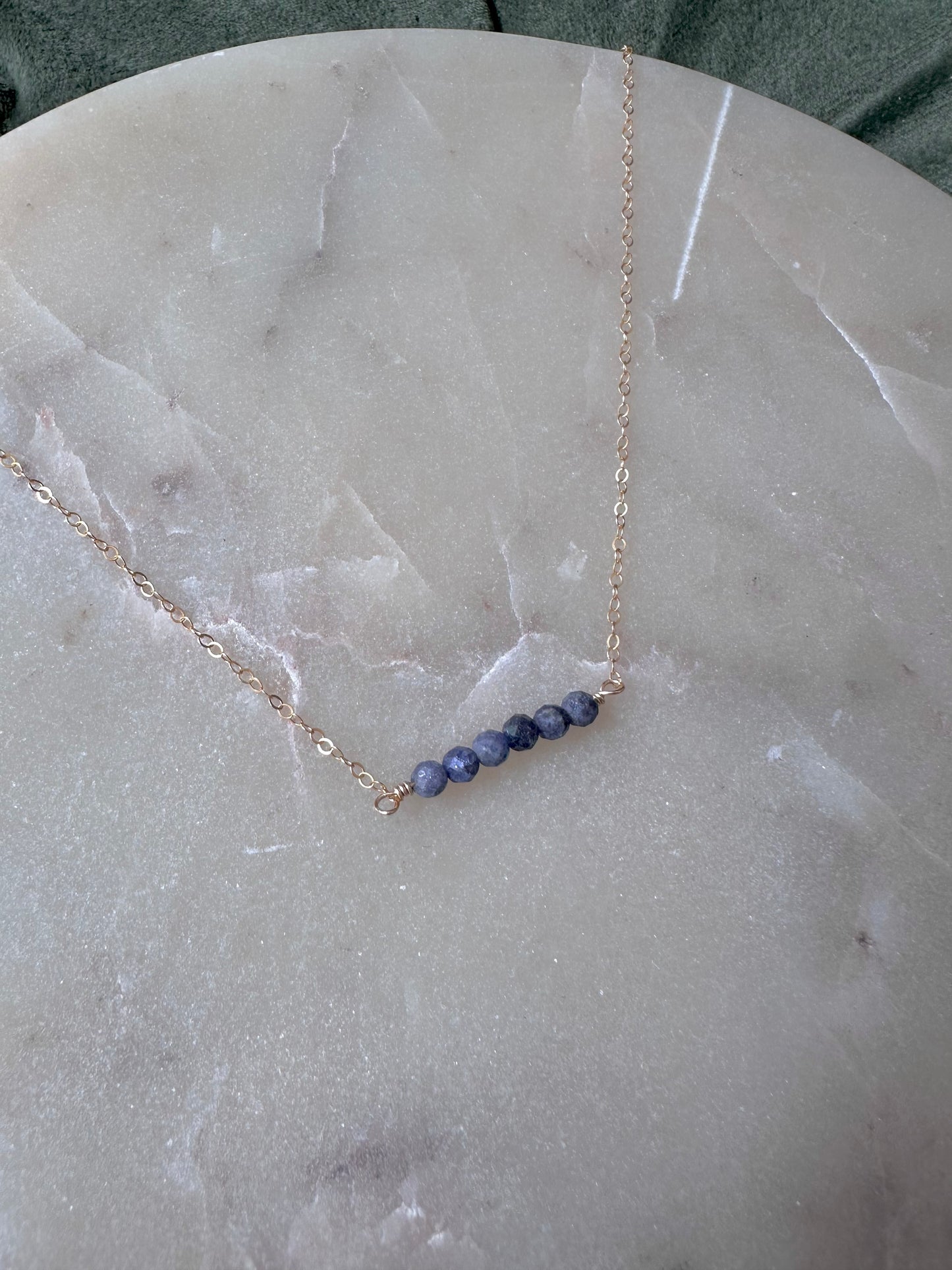 Sapphire Bar Necklace