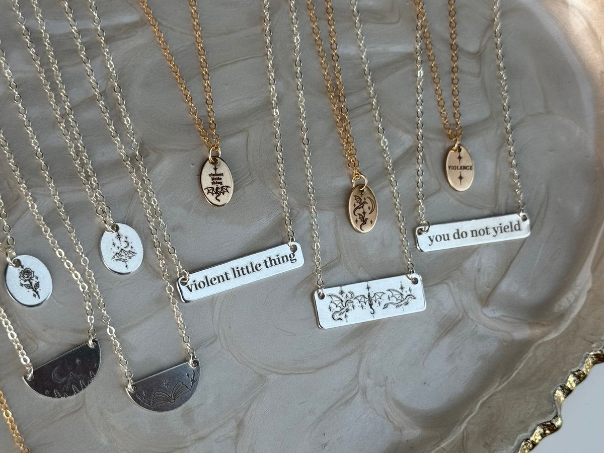 Violennt Little Thing + Dragon Small Oval Necklace