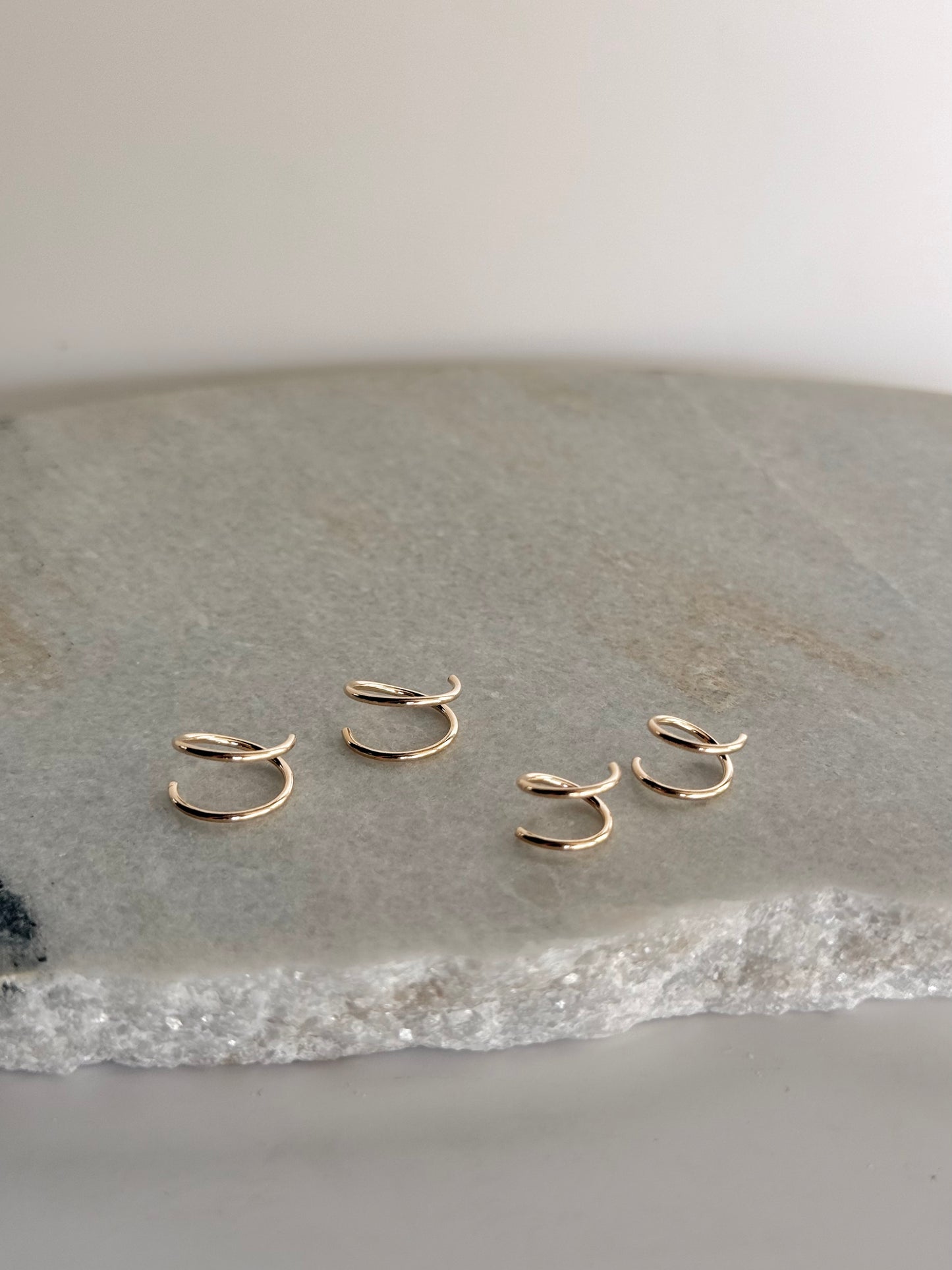 Faux Double Piercing Hoops