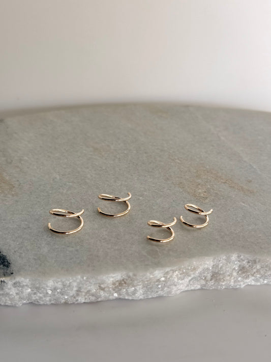 Faux Double Piercing Hoops