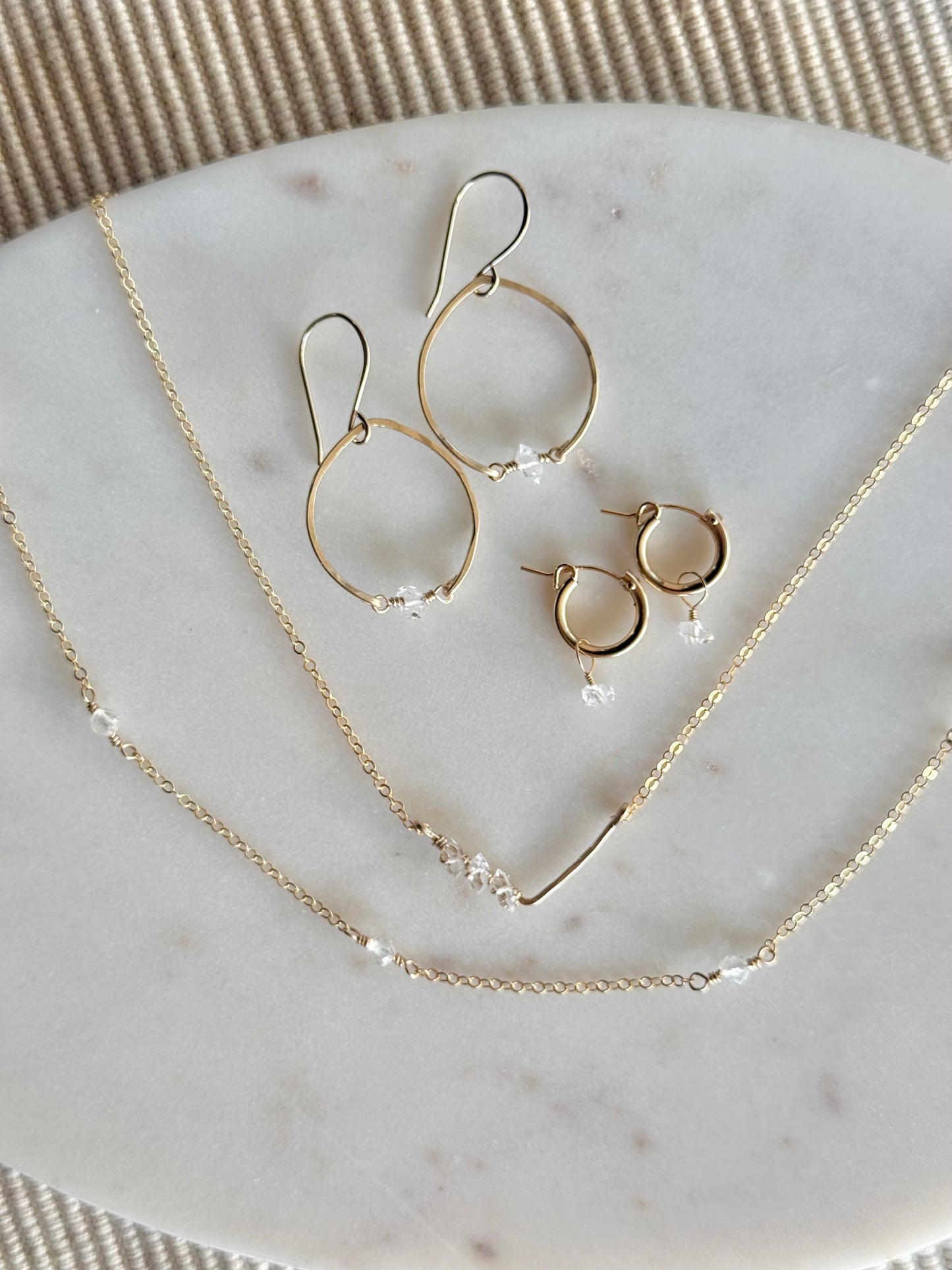 Herkimer Diamond Huggies