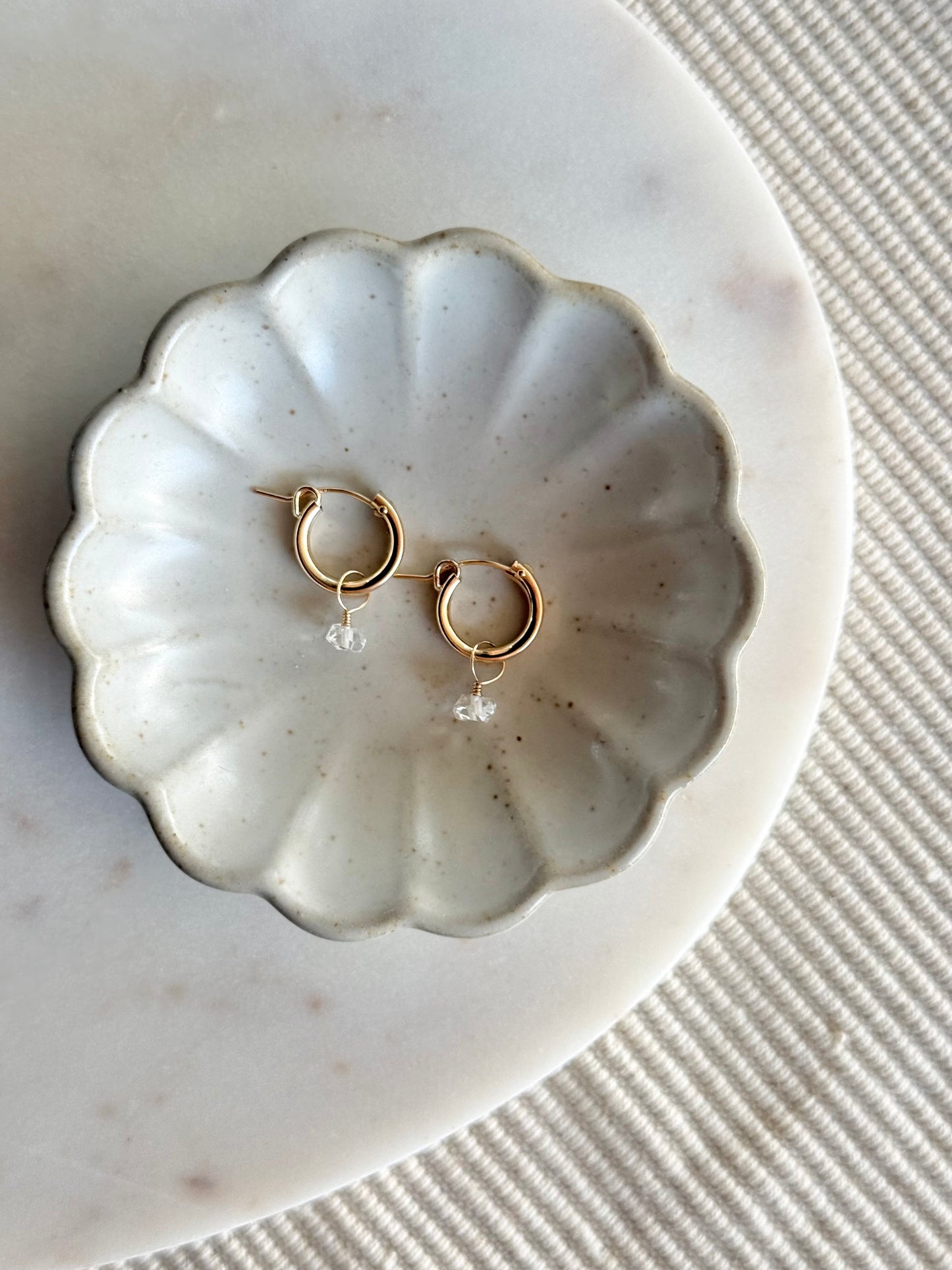 Herkimer Diamond Huggies