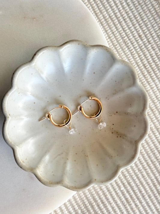 Herkimer Diamond Huggies
