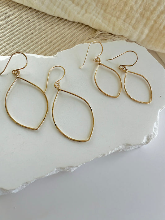 Petal Hammered Hoops