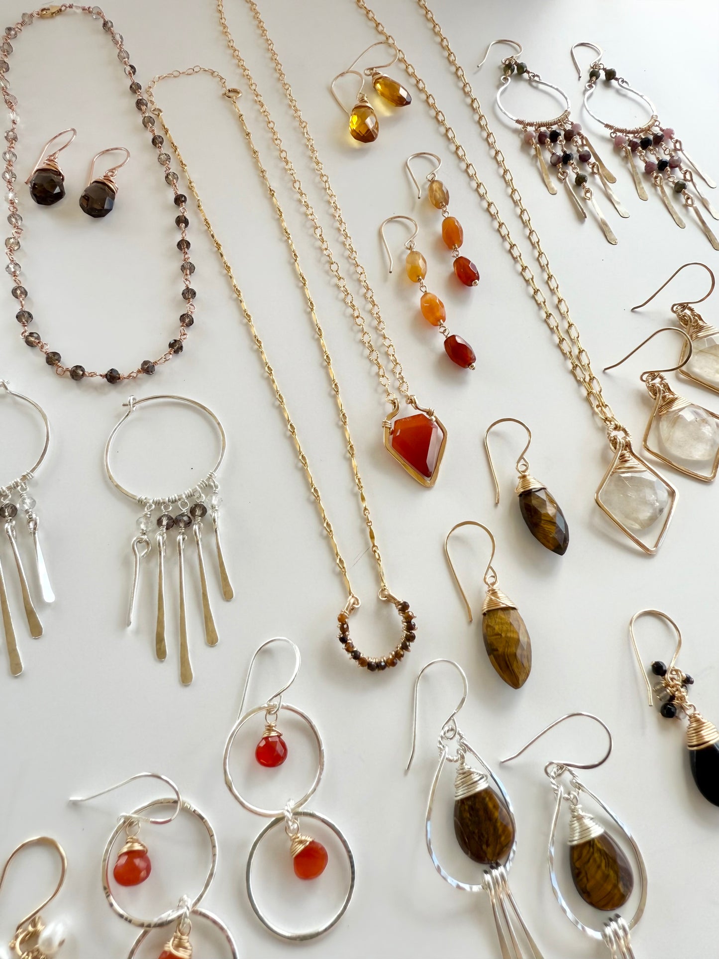 Tiger's Eye Pear Shaped Earrings