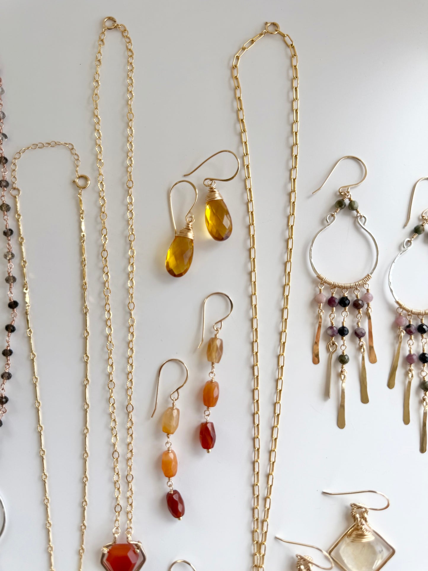 Citrine Tear Drop Earrings