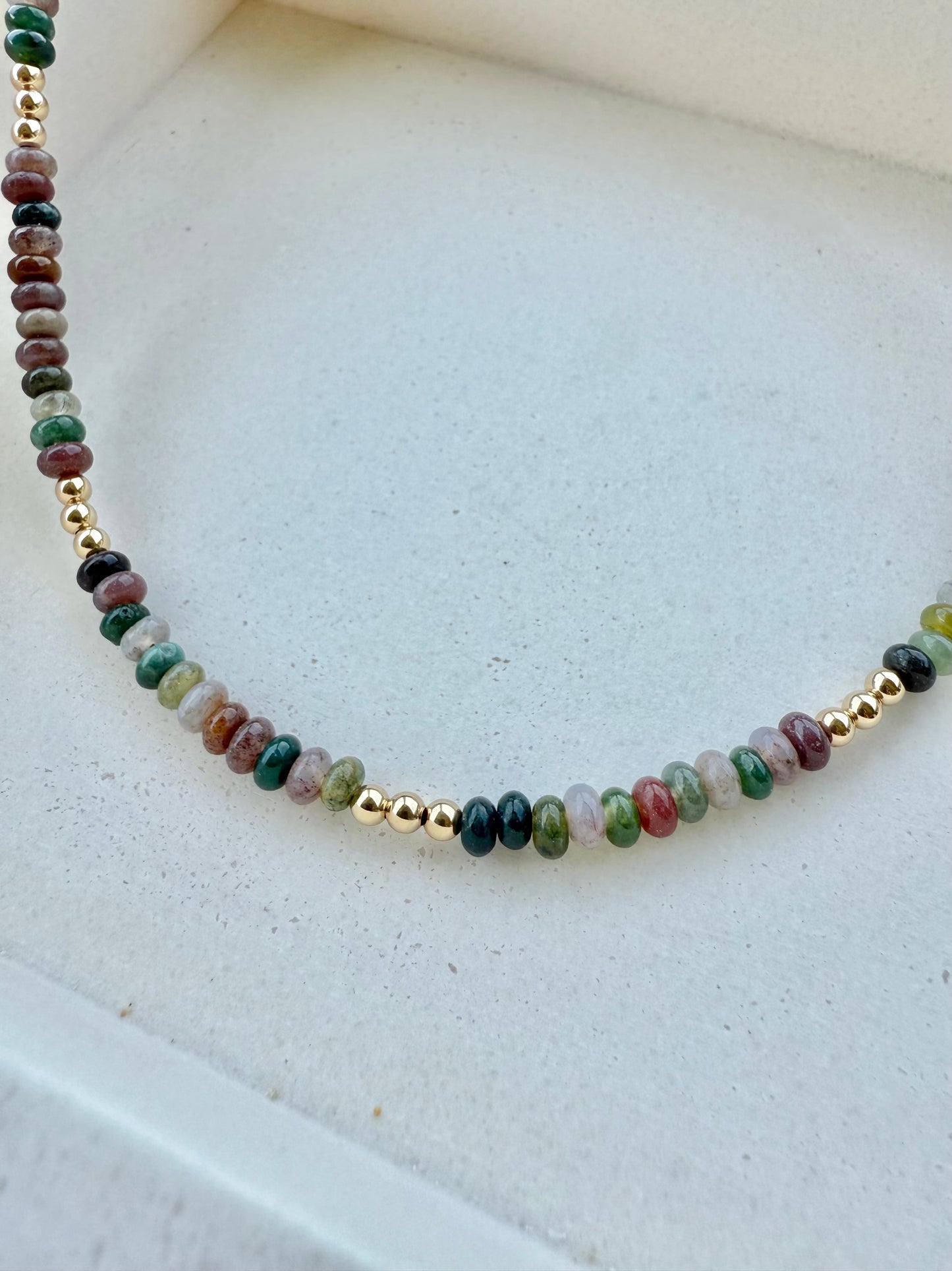Indian Agate Beaded Necklace