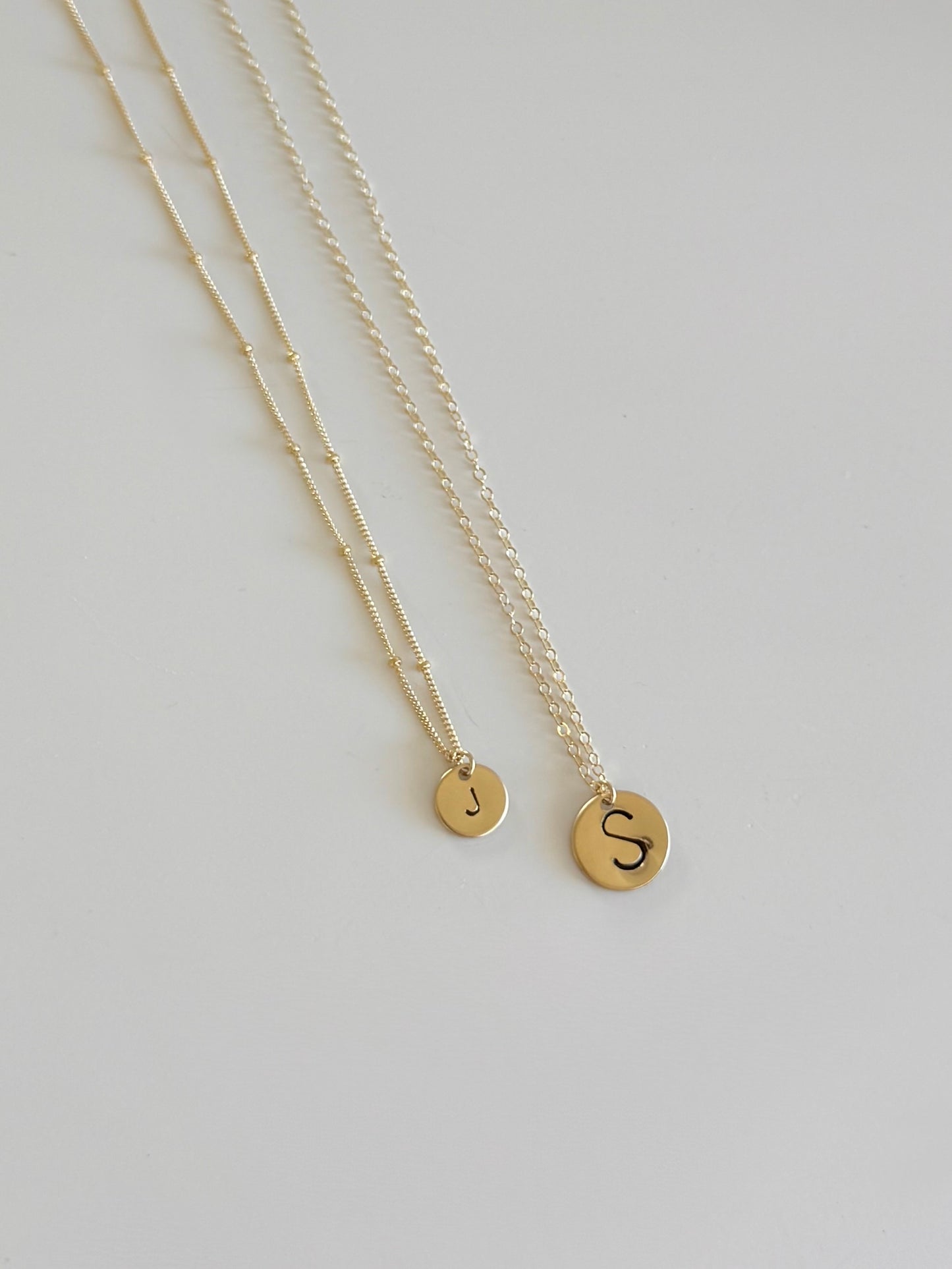 Hand-Stamped Initial Necklace