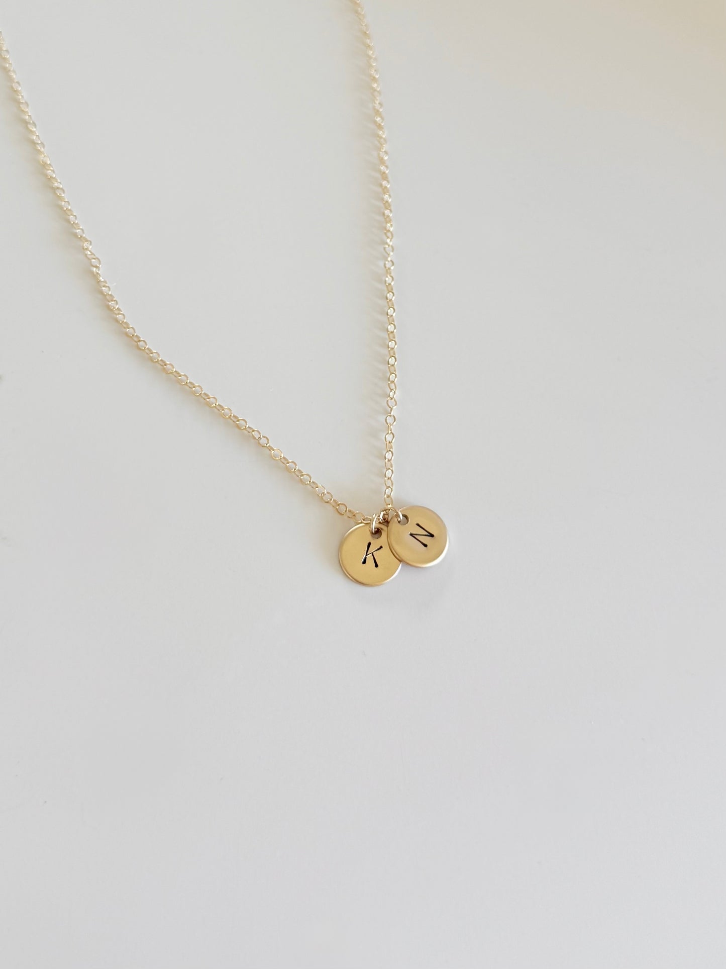 Hand-Stamped Initial Necklace