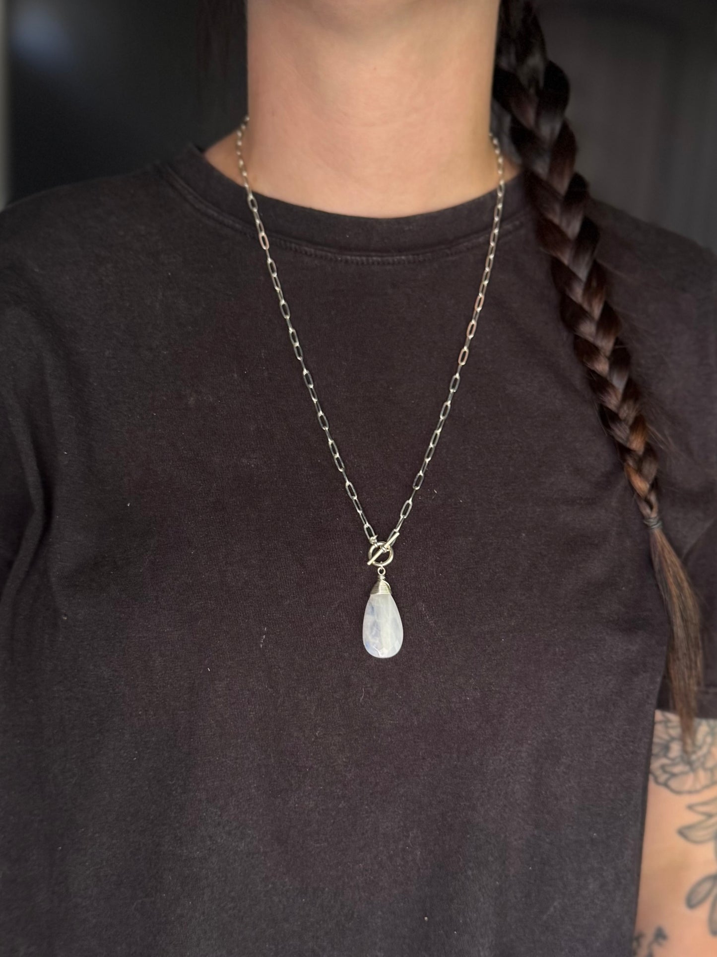 Moonstone Sterling Silver Necklace - OOAK