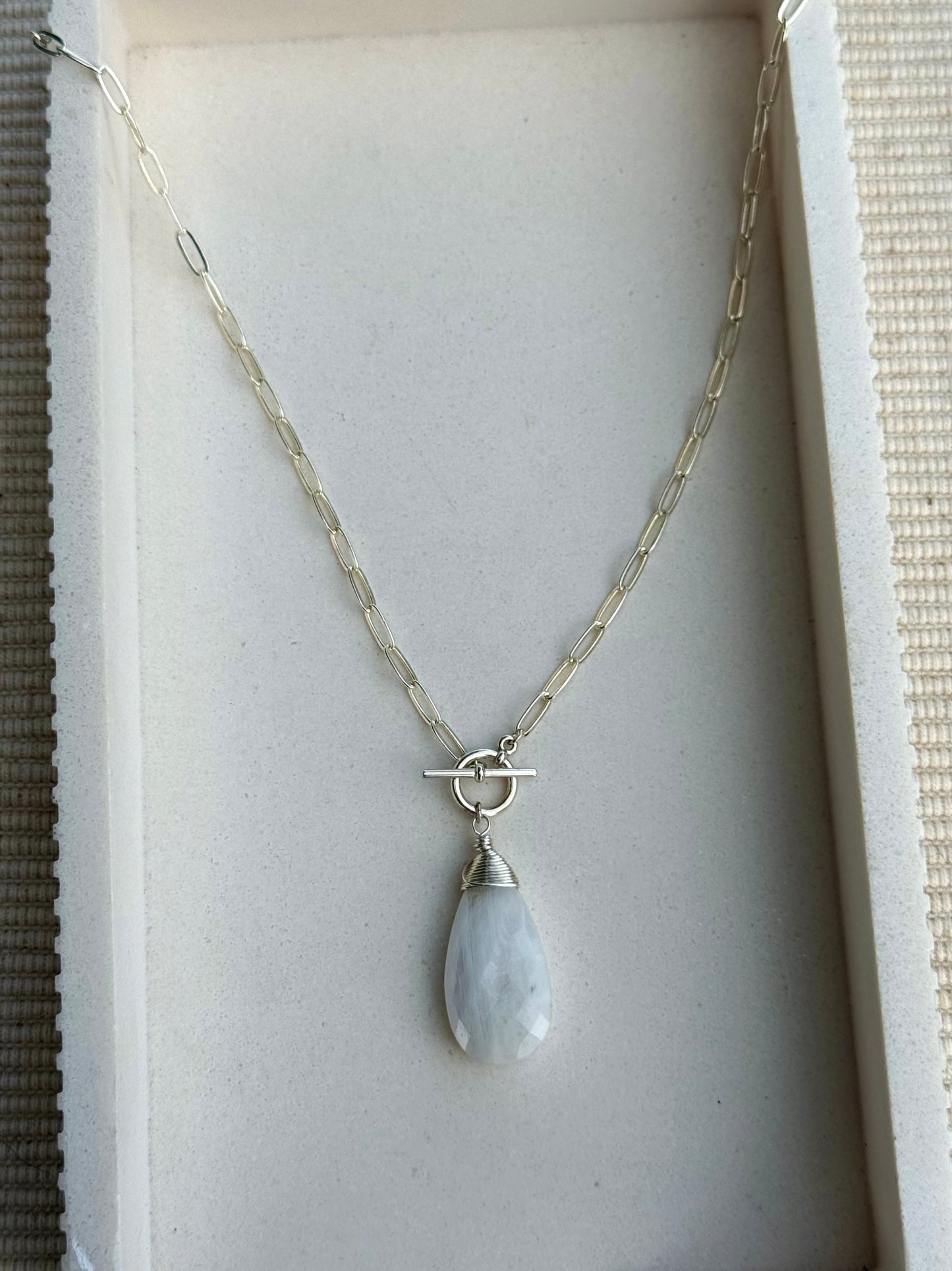 Moonstone Sterling Silver Necklace - OOAK