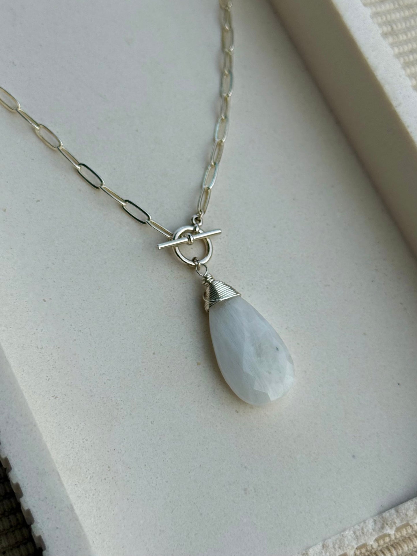 Moonstone Sterling Silver Necklace - OOAK
