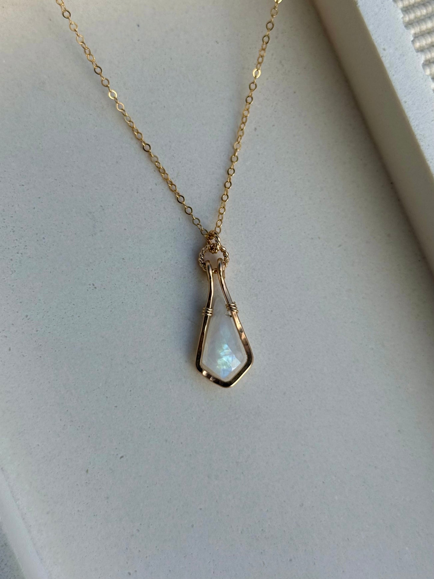 Moonstone Kite Earrings + Necklace
