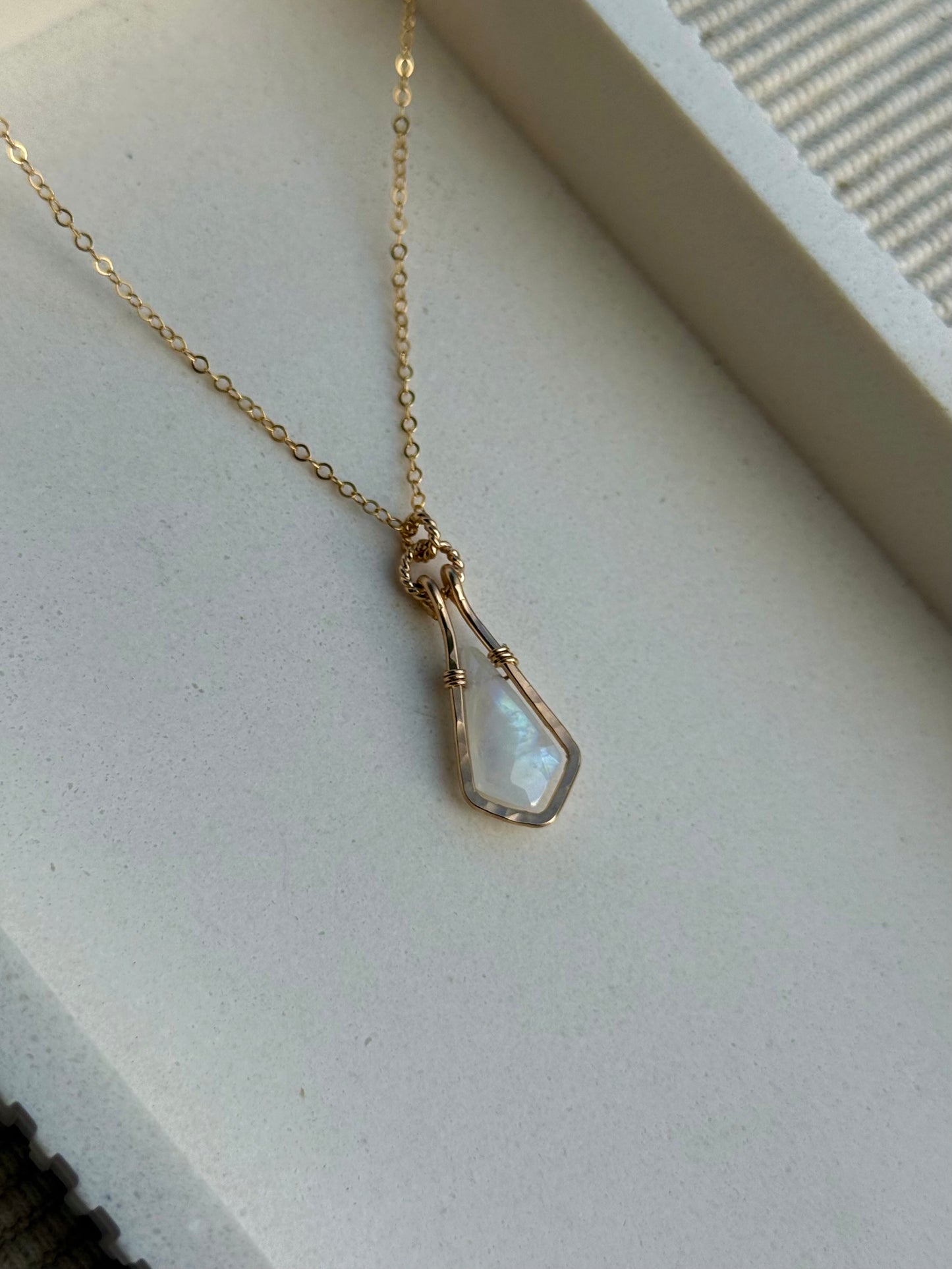 Moonstone Kite Earrings + Necklace
