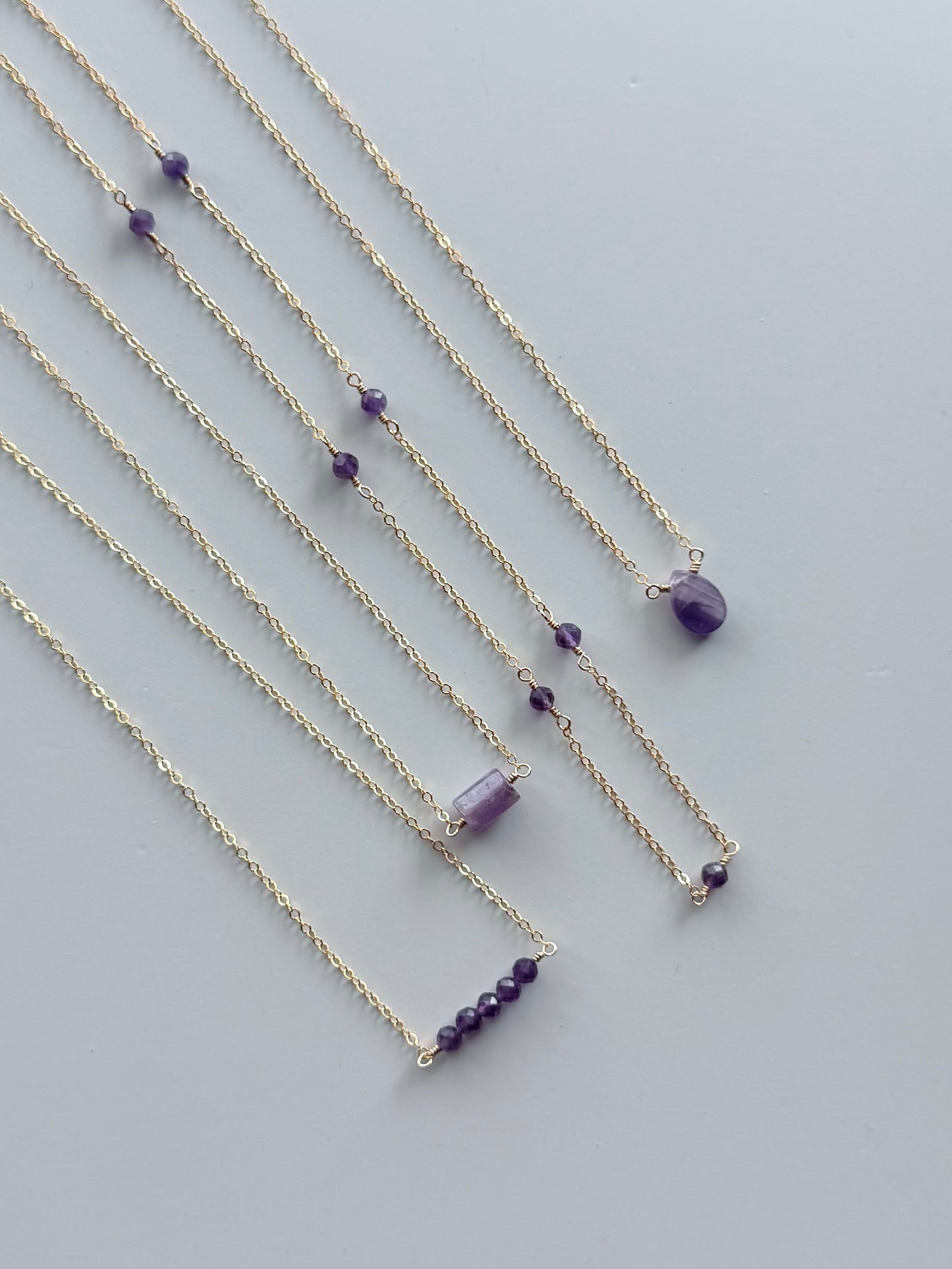 Amethyst Station Necklace