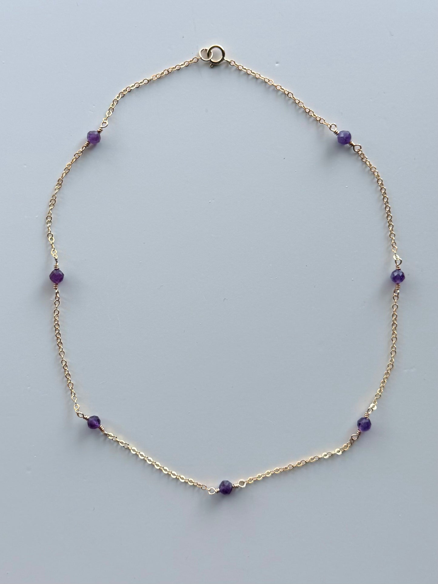 Amethyst Station Necklace